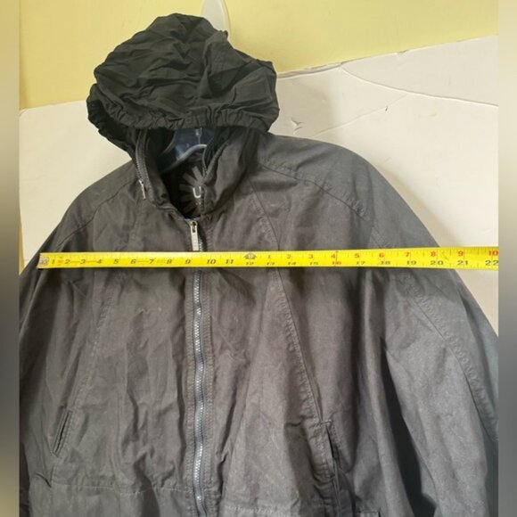 UGG Hallie Waterproof Coated Cotton Cape Poncho Trench Coat Jacket Hood Pocket M - Picture 15 of 16